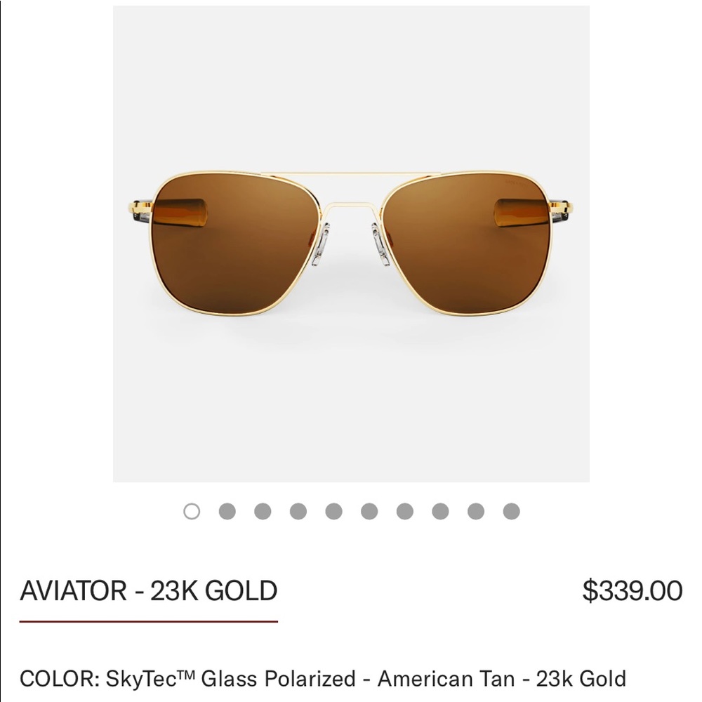 Randolph Aviator Sunglasses - Polarized 23k Gold